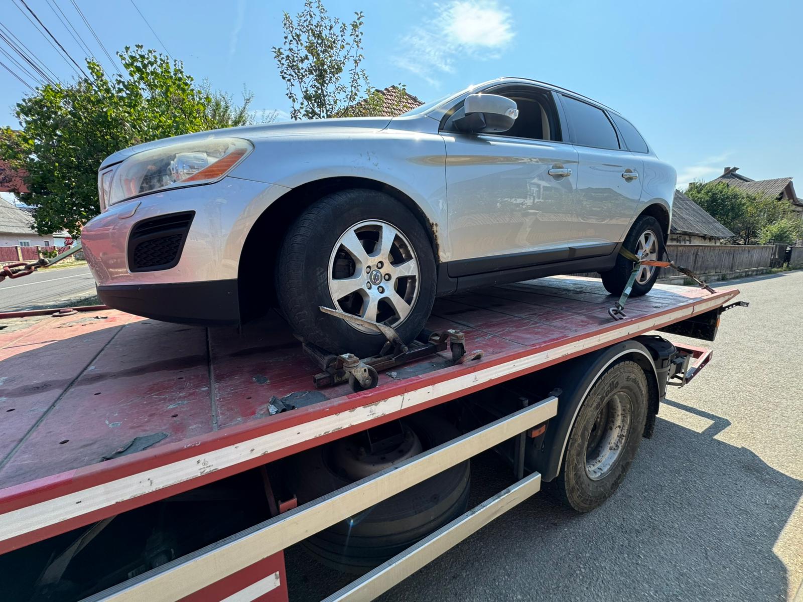 Tractare vehicule cu roți blocate - cărucior special